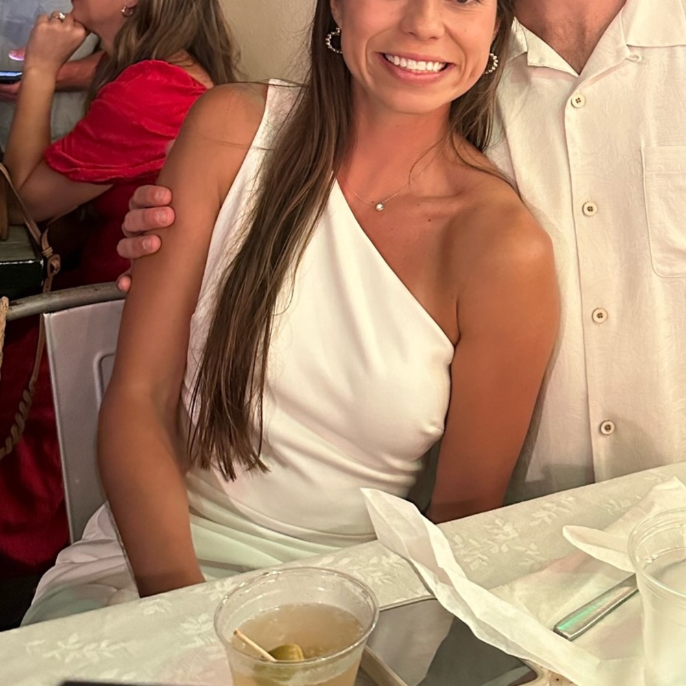 Betsy Adam’s One Shoulder Dress
